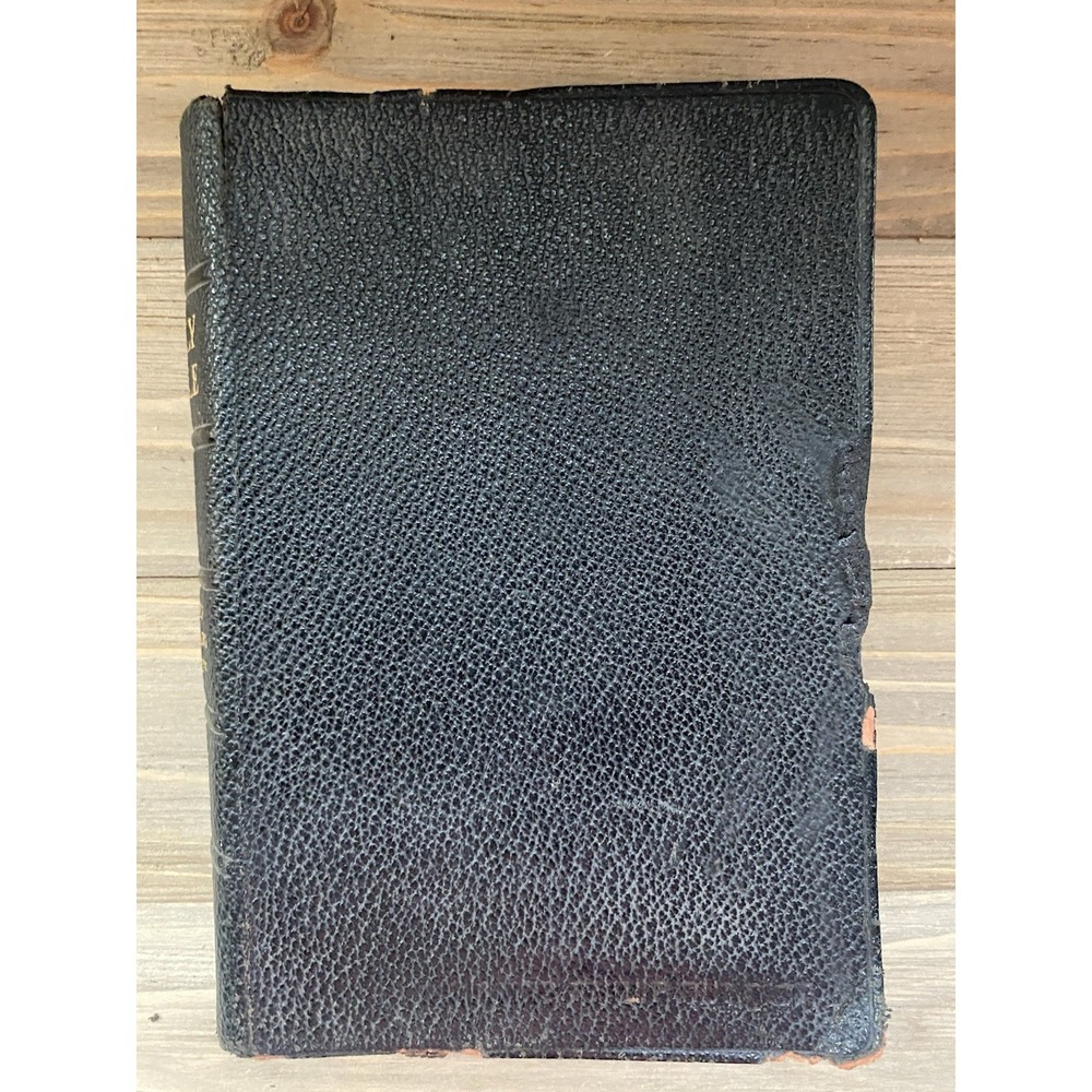 VTG‎ 1952 Leather Black Holy Bible Revise Standard Version Nelson
